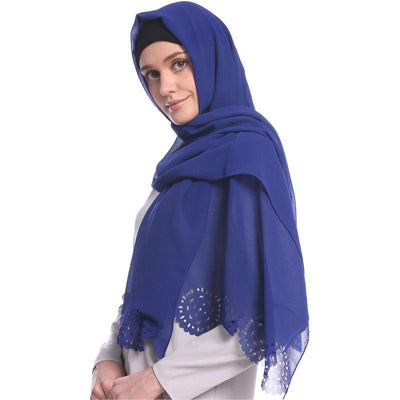 Chiffon Cut Out Hijab, Veils muslim dress - OVEILA