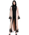 Lace Apricot Abaya, abaya muslim dress - OVEILA